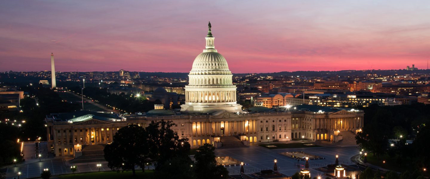 US Capitol, sunset