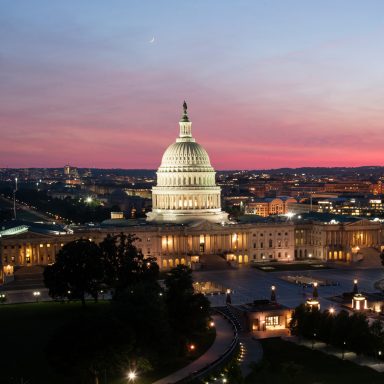 US Capitol, sunset