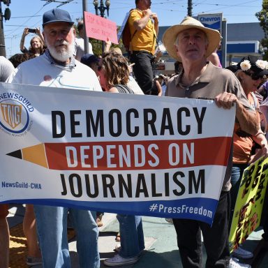 Free press, protest, San Francisco, CA