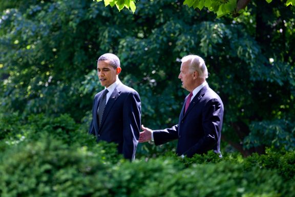 Barack Obama, Joe Biden, Rose Garden