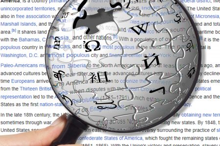 Wikipedia, magnifying glass
