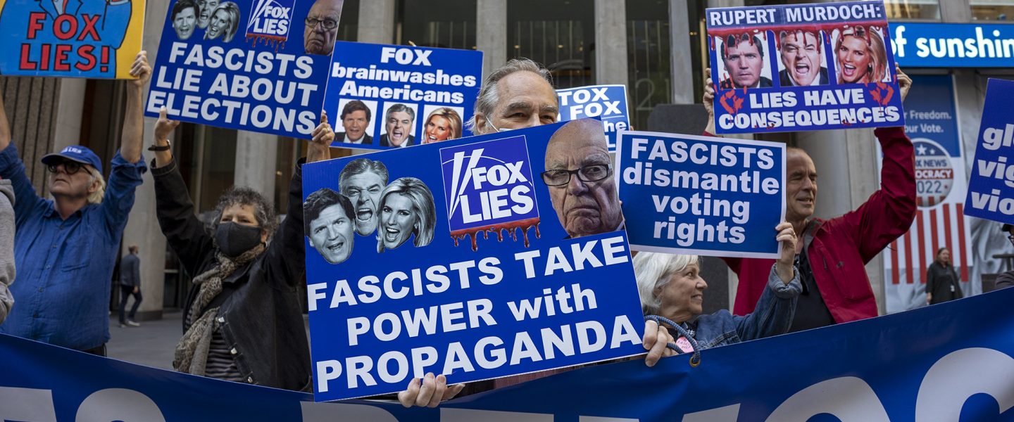Protesters, Fox News, elections