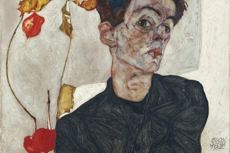 Egon Schiele, Self-Portrait with Physalis