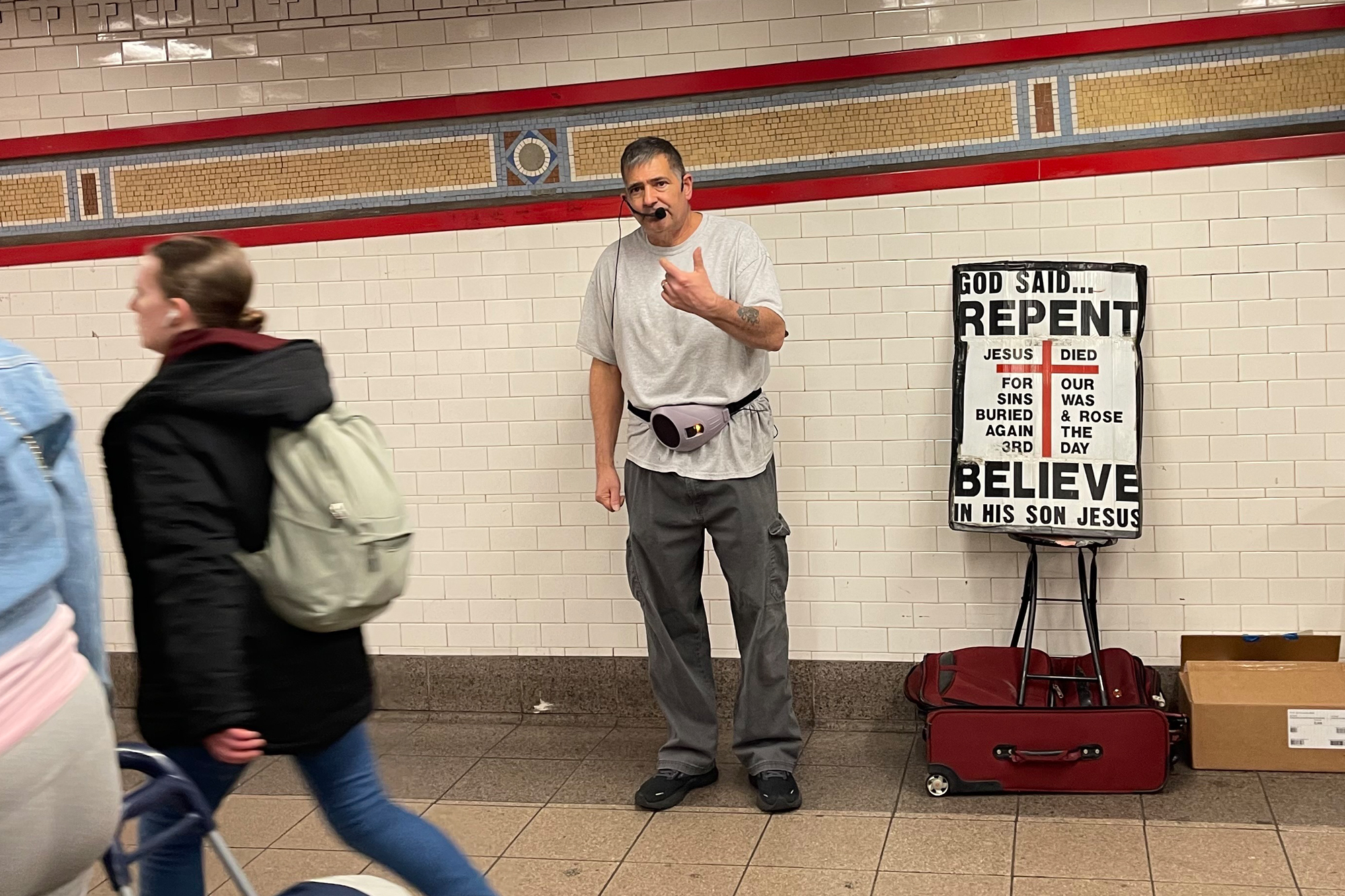 New York City, Subway, God said repent