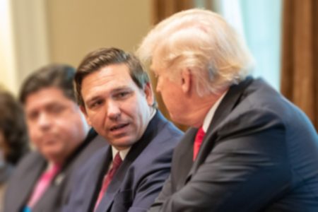 President Donald Trump meets with Governor-Elect Ron DeSantis and others.