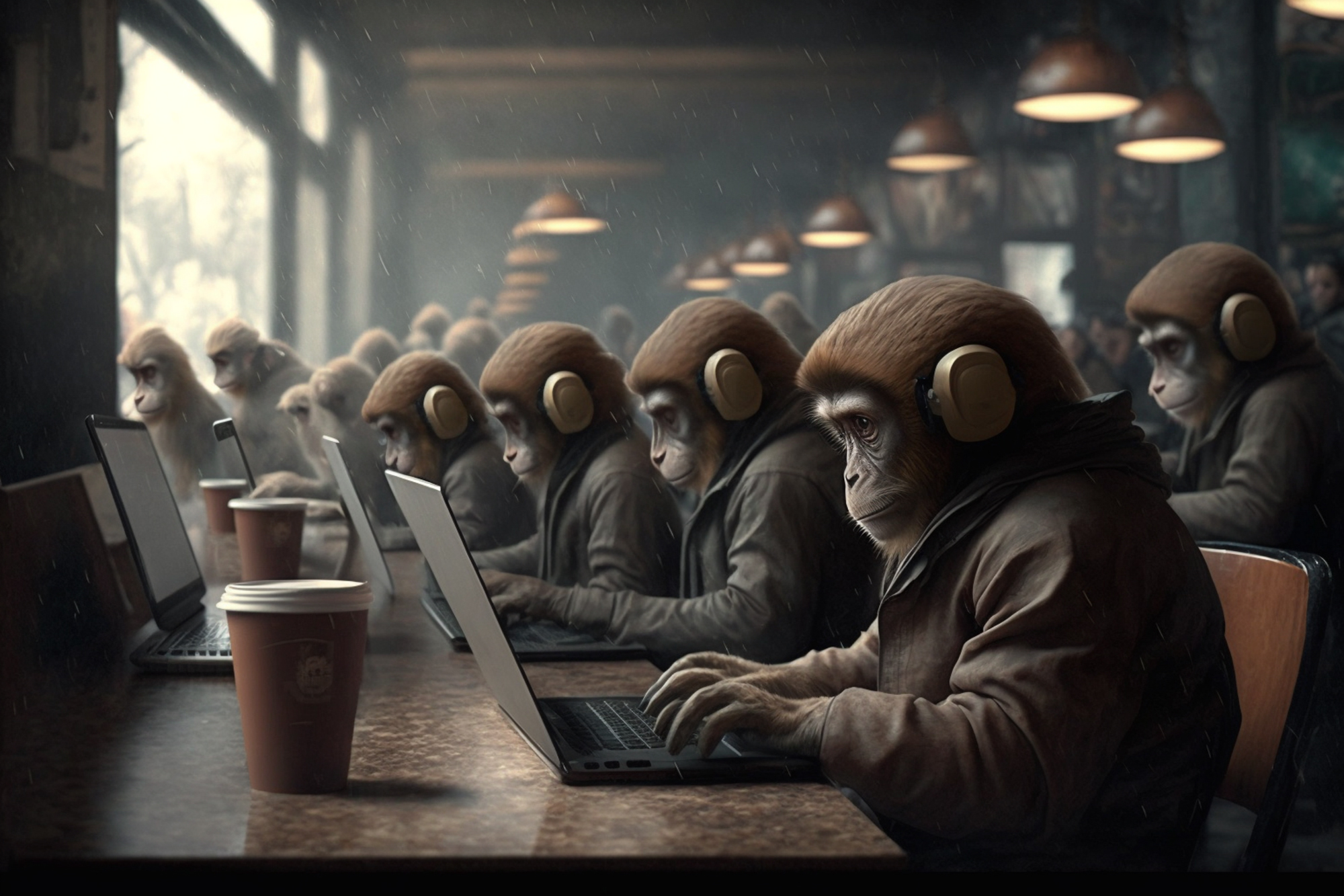 AI Monkeys Typing