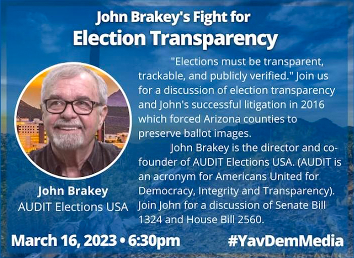 John Brakey, Election Transparency