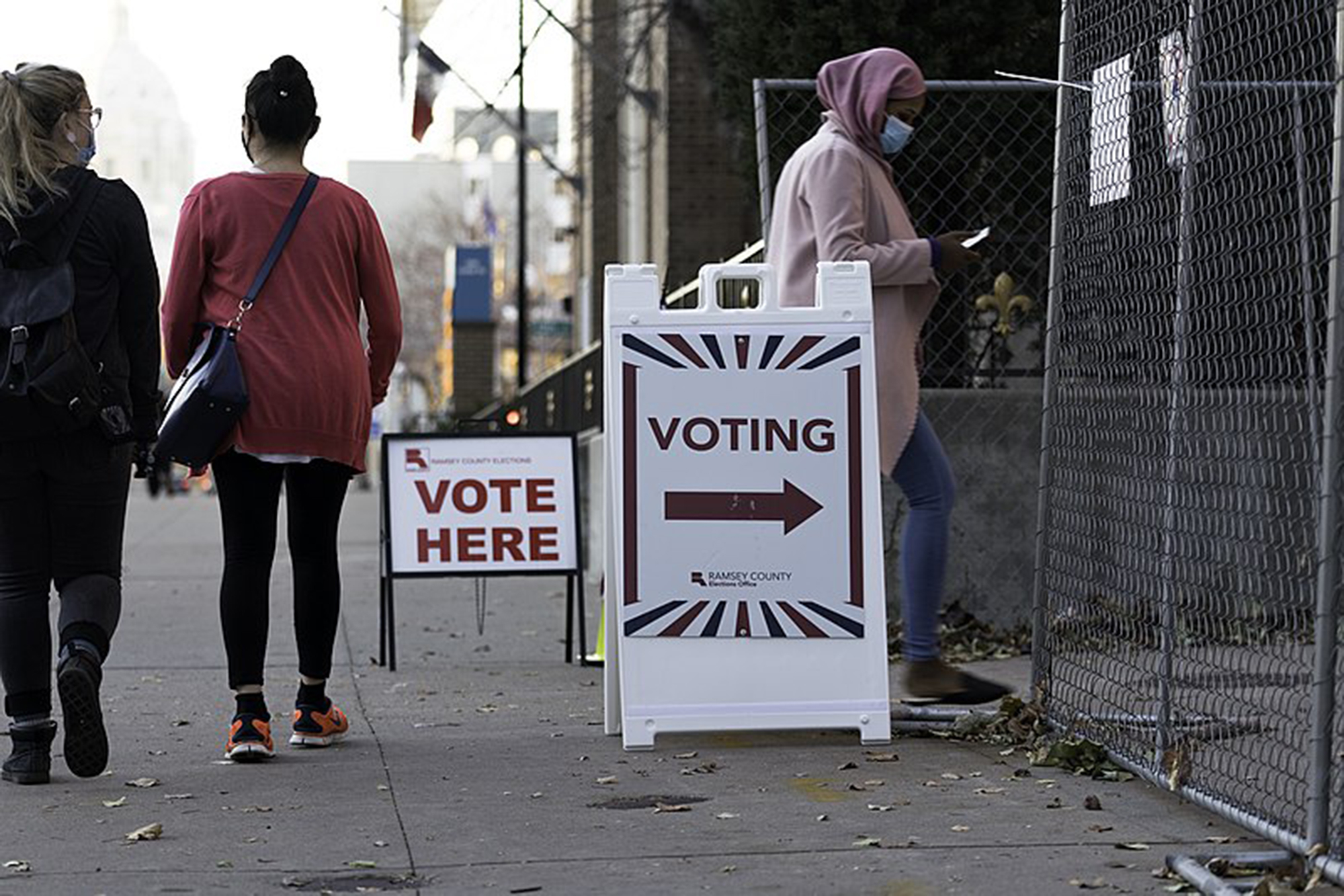 Voters in St Paul, MN.