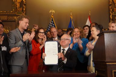 Tim Walz, signs, People Act