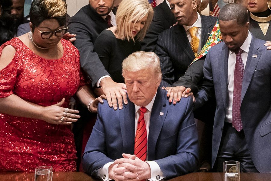 Donald Trump, laying hands, Christians