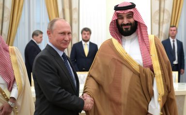 Vladimir Putin and Mohammed bin Salman Al Saud of Saudi Arabia.