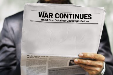 Media coverage, war