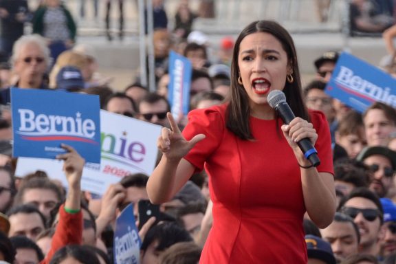 Alexandria Ocasio-Cortez, rally, Bernie