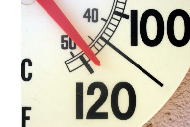 110 degrees, thermometer