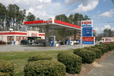 Exxon, gas station, Durham, NC