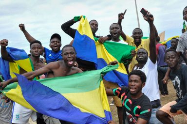 Gabon, celebrate, coup