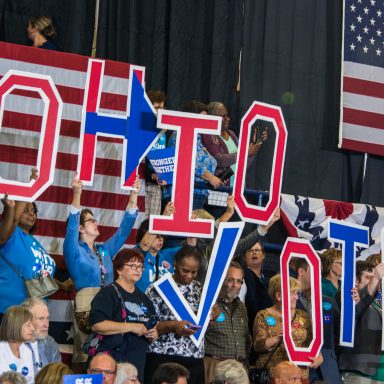 Ohio Vote, signs, Akron