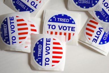 I tried to vote, stickers