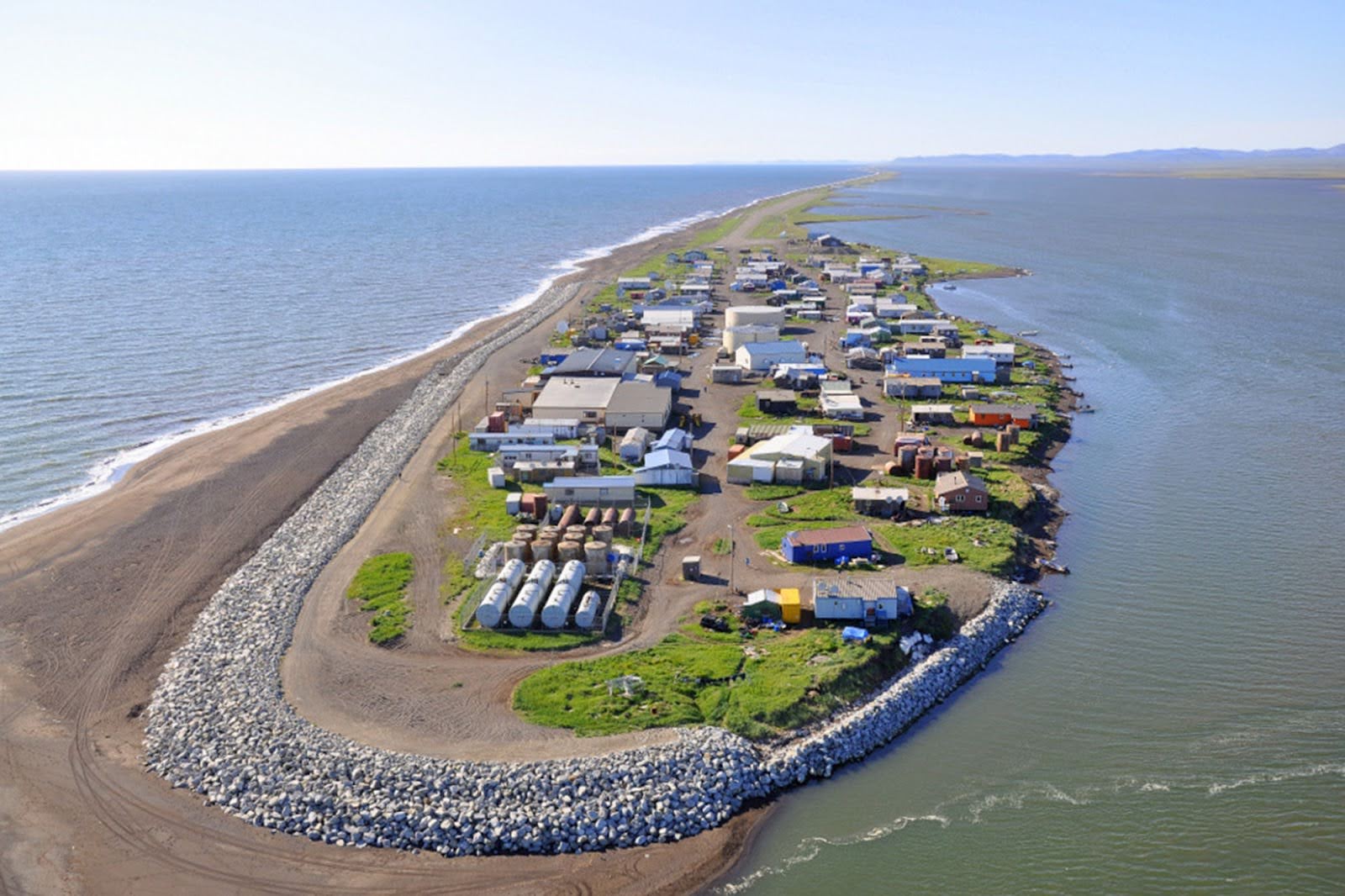 Kivalina, Alaska from above.