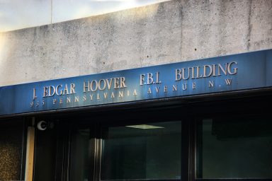 FBI, Building, Washington, Original entrance sign