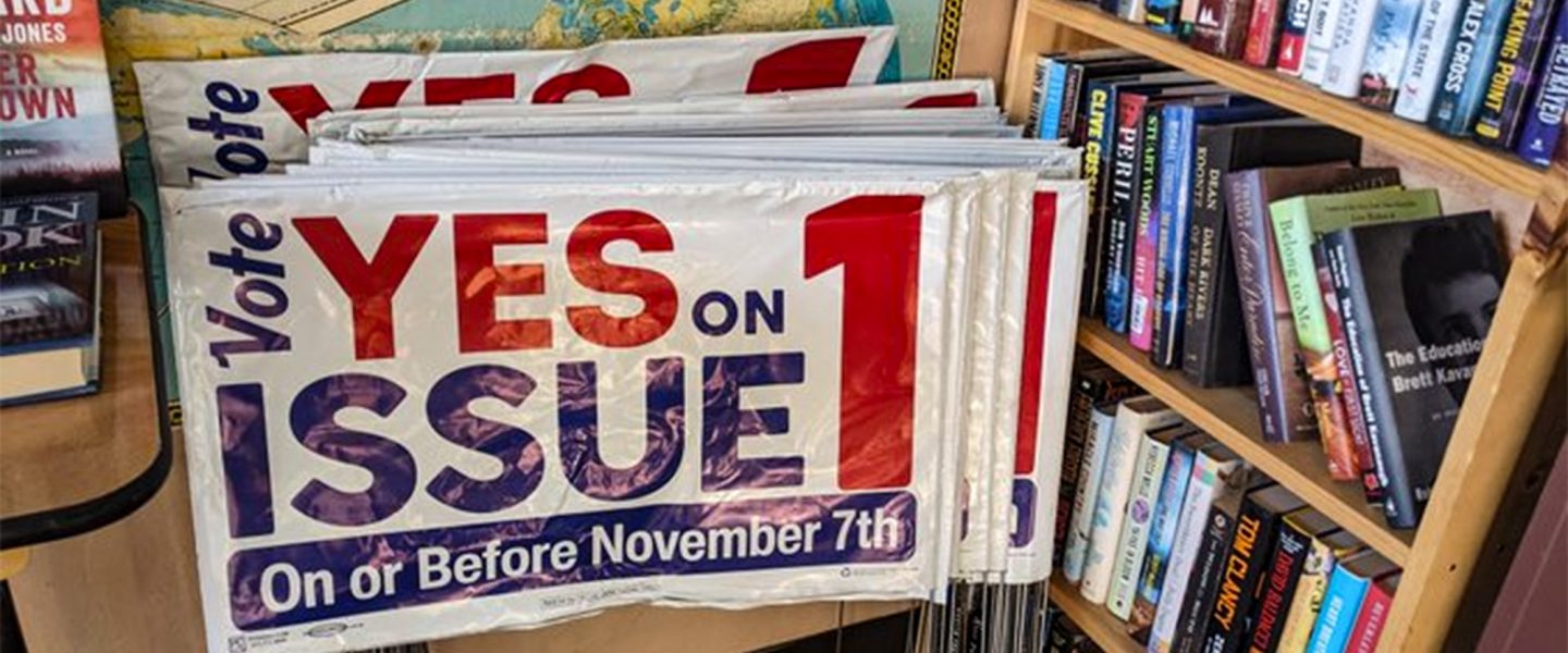 Vote Yes, Issue One, signs