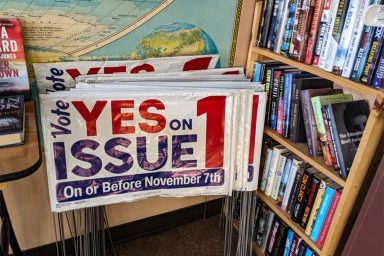 Vote Yes, Issue One, signs