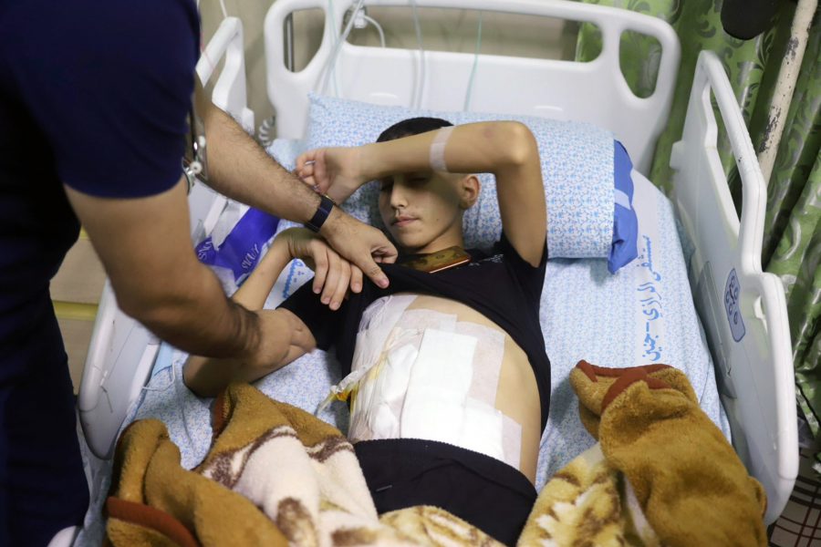Palestinian, boy, hospital,  Jenin