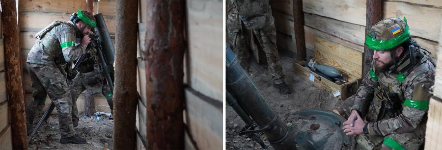 Ukrainian mortar unit.