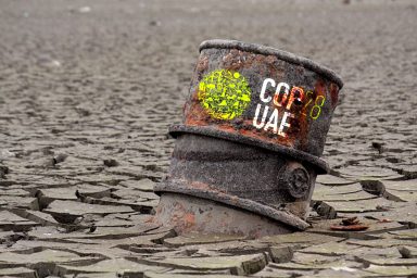 COP28, logo, oil barrel