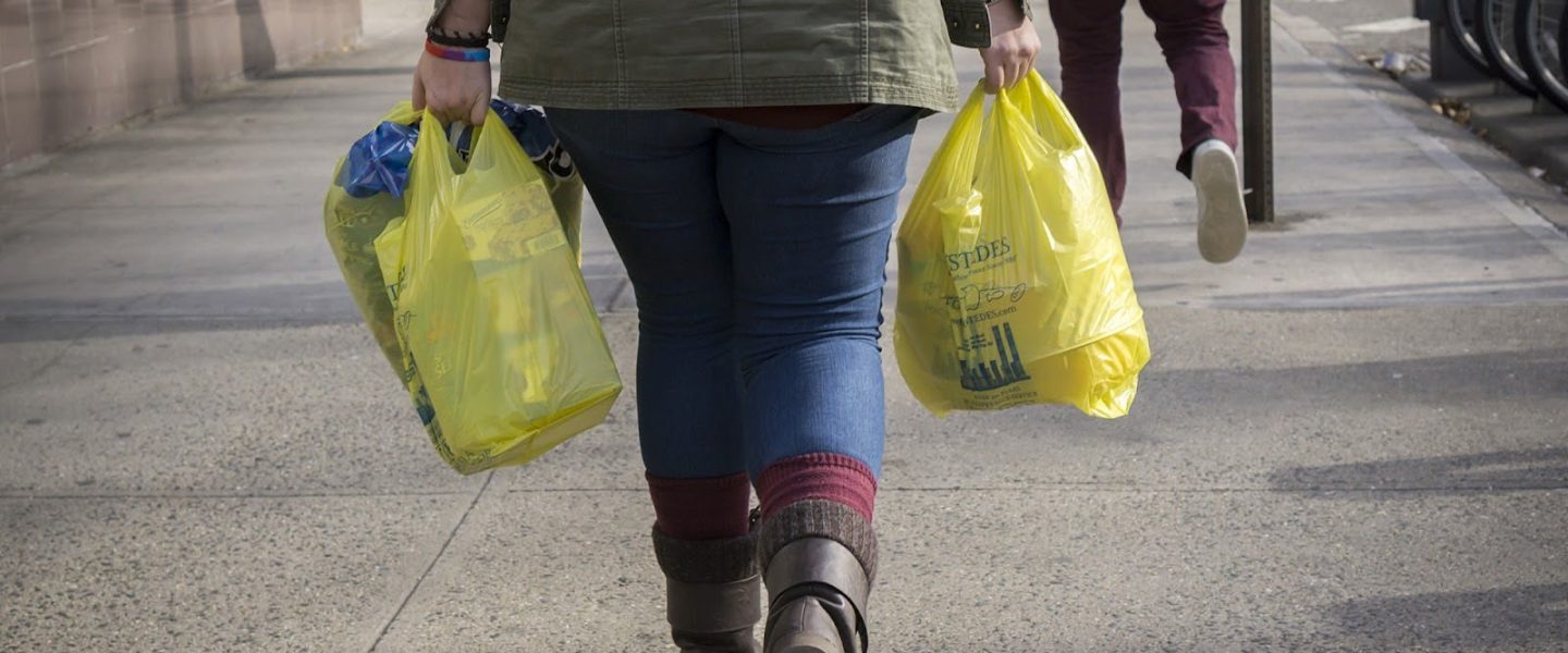 shopper, plastic bags