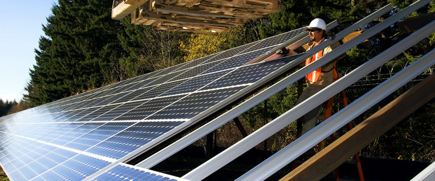 US labor, union election, solar panel firm, worker furloughs, union-busting accusation