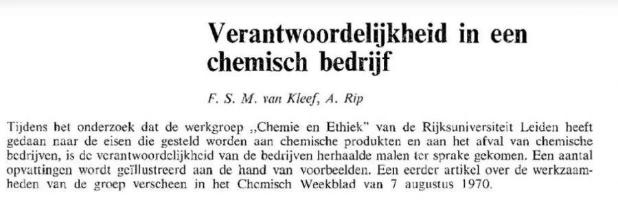 1970 article, Dutch, trade publication