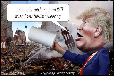 Donald Trump, 9/11, Muslims, paper towels