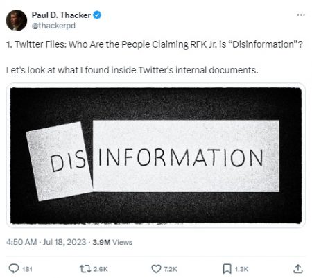 Paul D. Thacker, disinformation, tweet