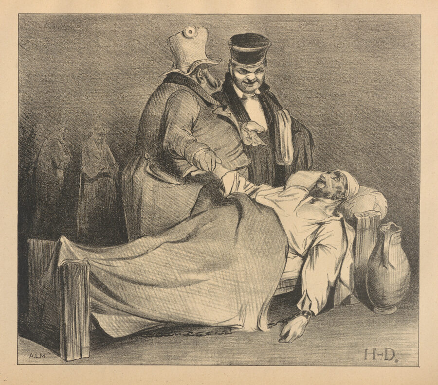 Lithograph by Honoré Daumier, about 1930.