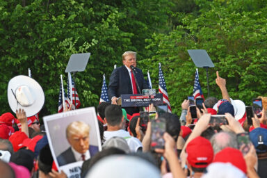 Donald Trump, small crowd, rally, Bronx