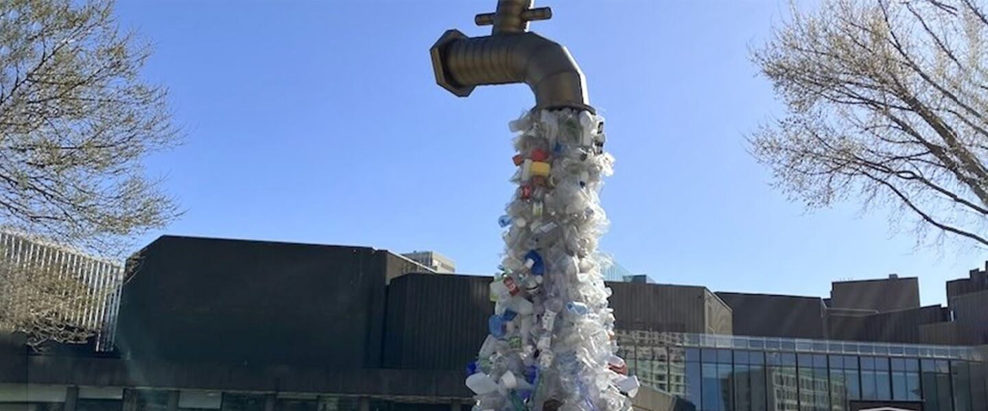 Plastic waste, sculpture, INC-4 negotiations