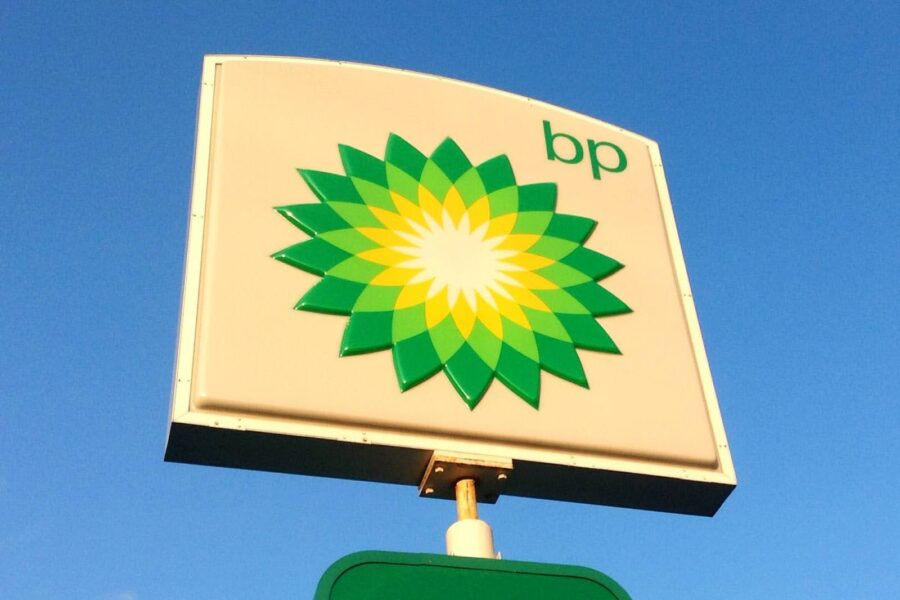 BP, gas station, sign