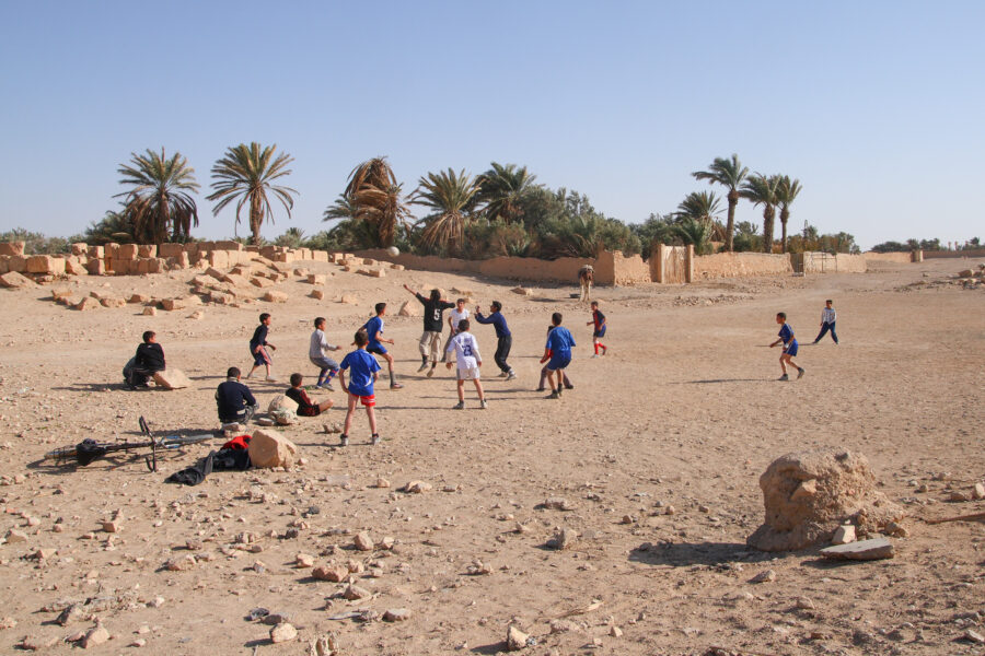 children, playing football, Syria