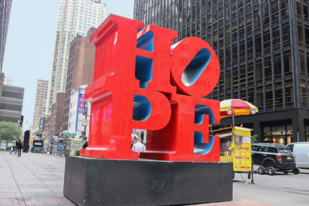 HOPE Sculpture, Robert Indiana, NYC