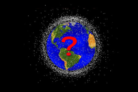 Earth, satellites, debris