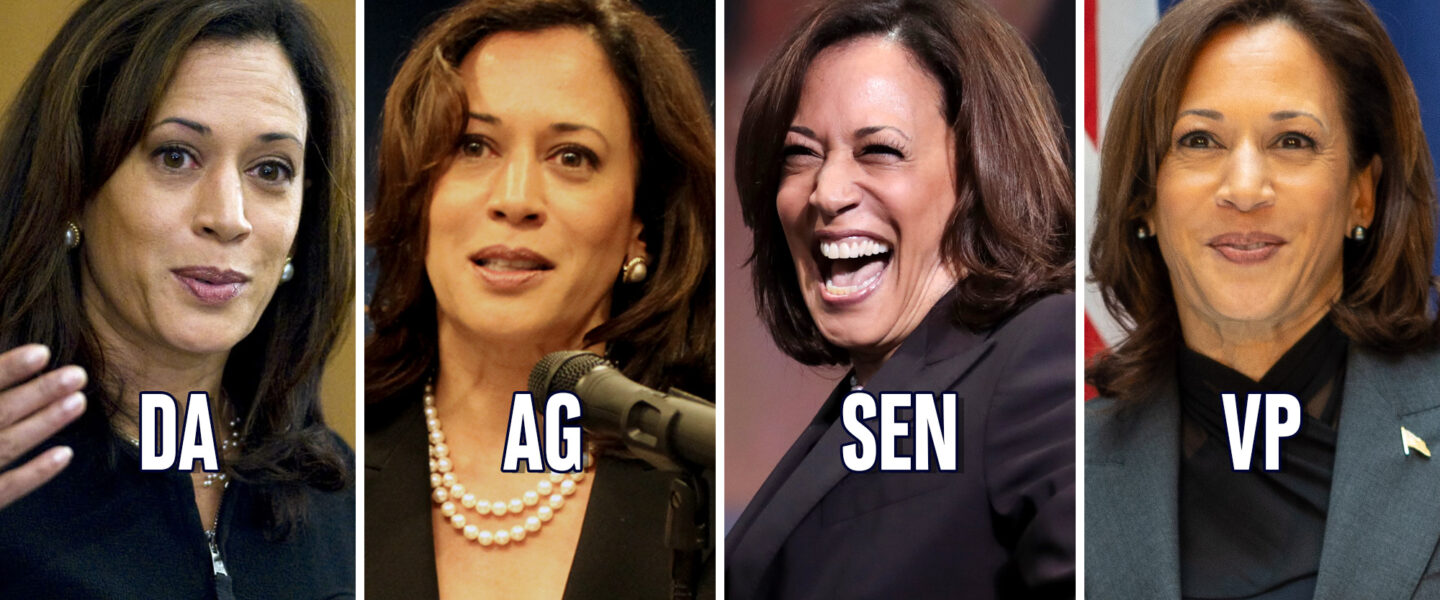 Kamala Harris, District Attorney, Attorney General, Senator, Vice President.