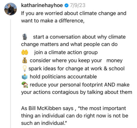 Katharine Hayhoe, tweet