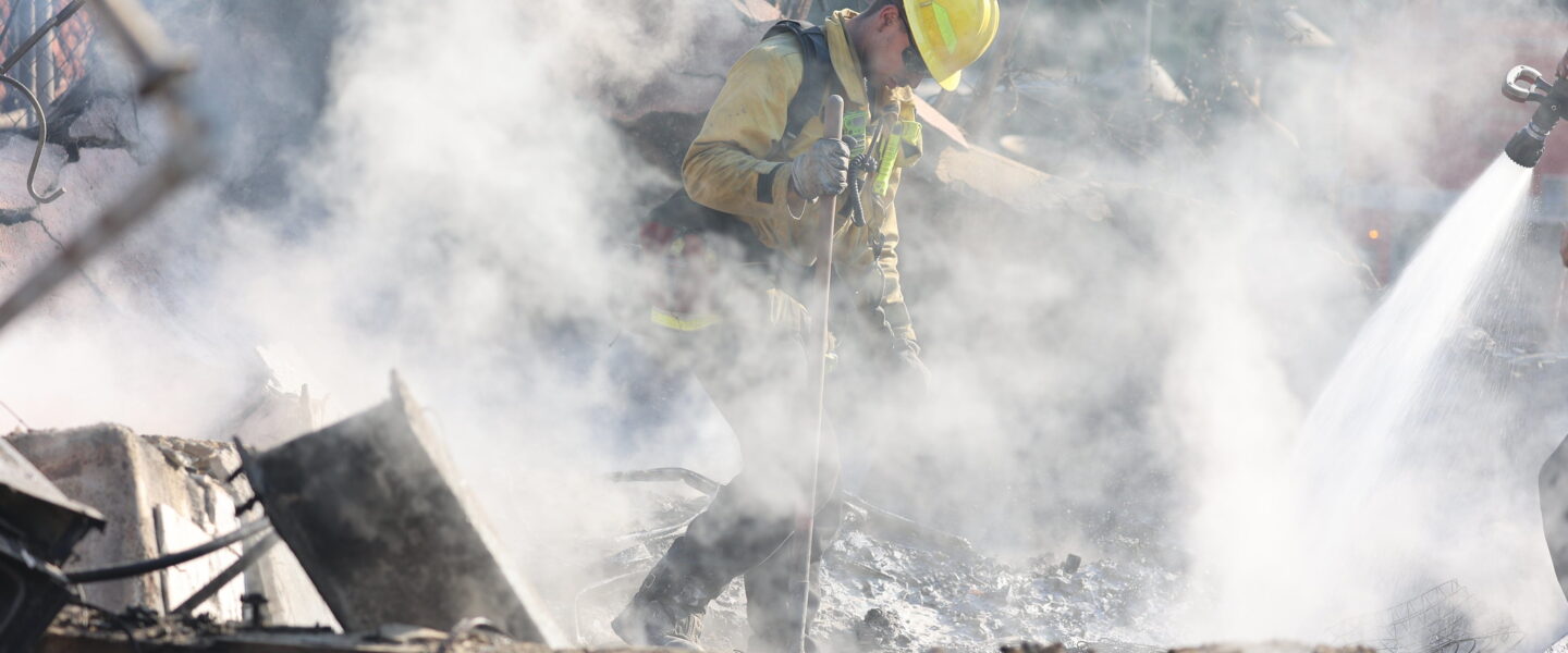 eaton fires, firefighter