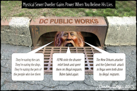 Donald Trump, drain, sewer, lies.