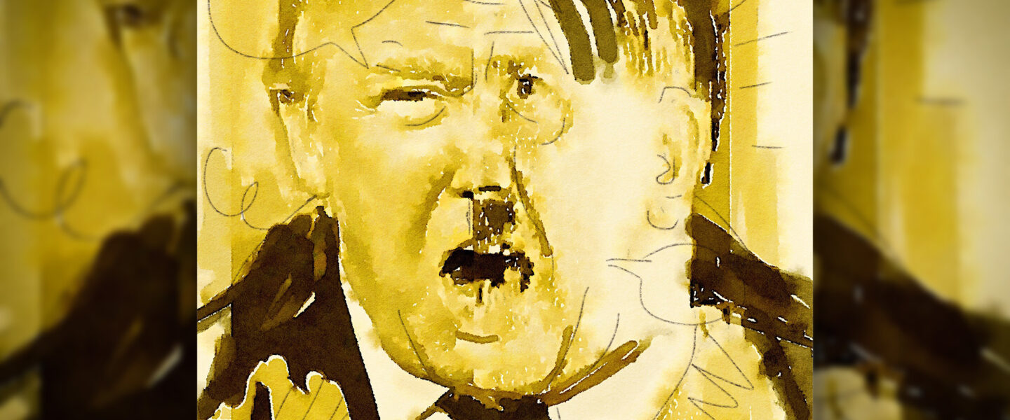 Double face, Donald Trump, Adolf Hitler, 2016