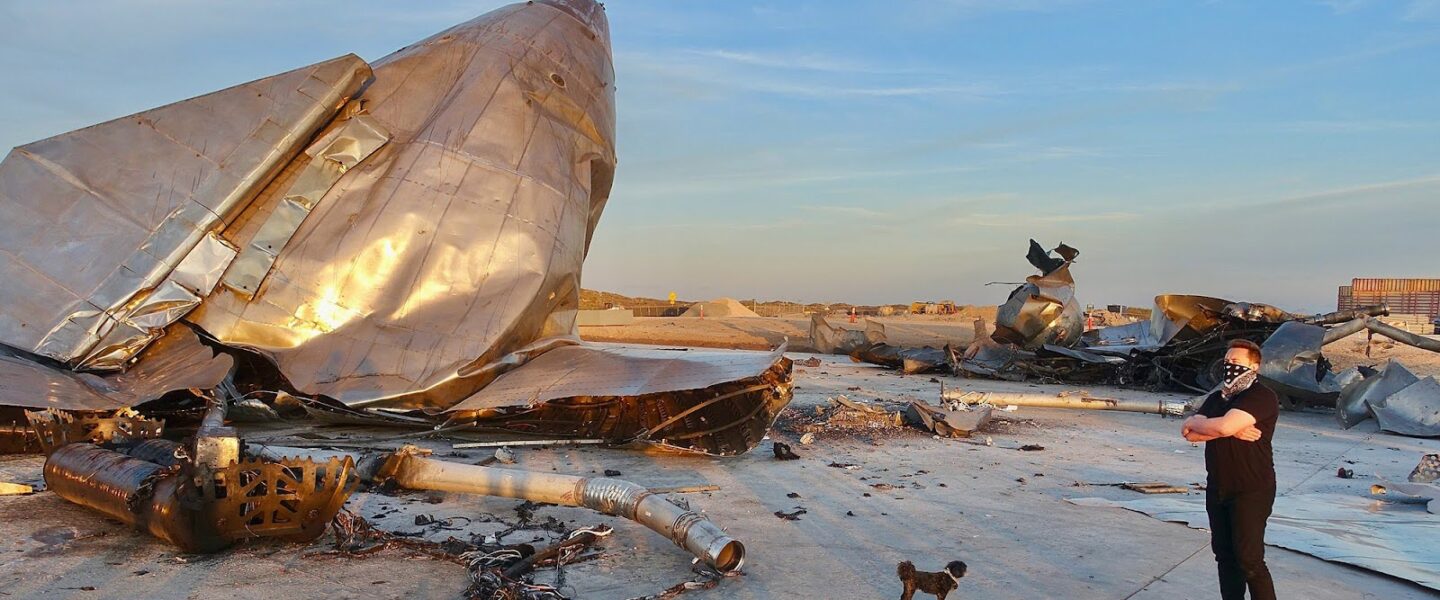 Elon Musk, wreckage, SpaceX, Starship SN8