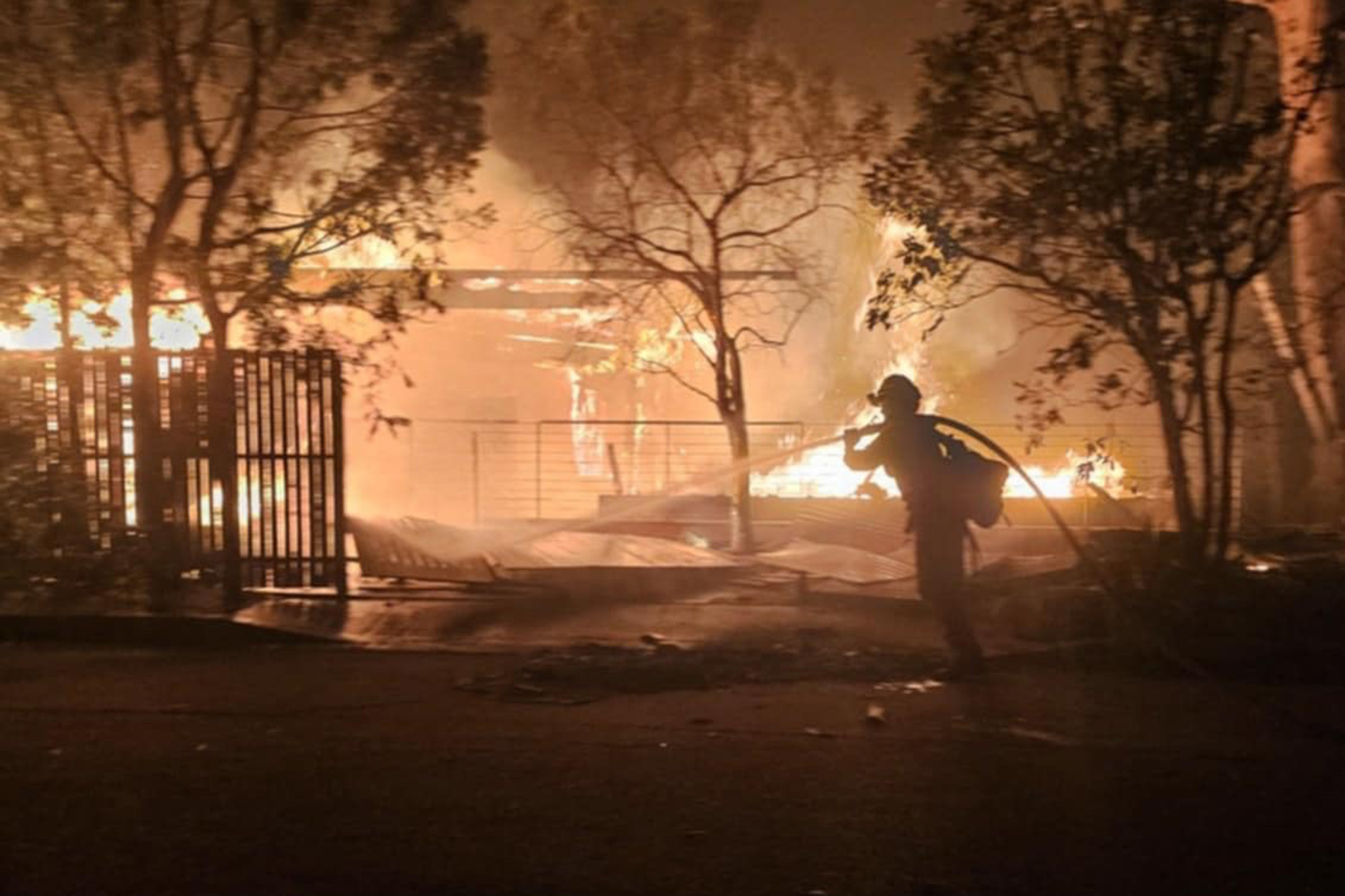 Firefighters, Firetruck, Palisades Fire, Los Angeles, 2025