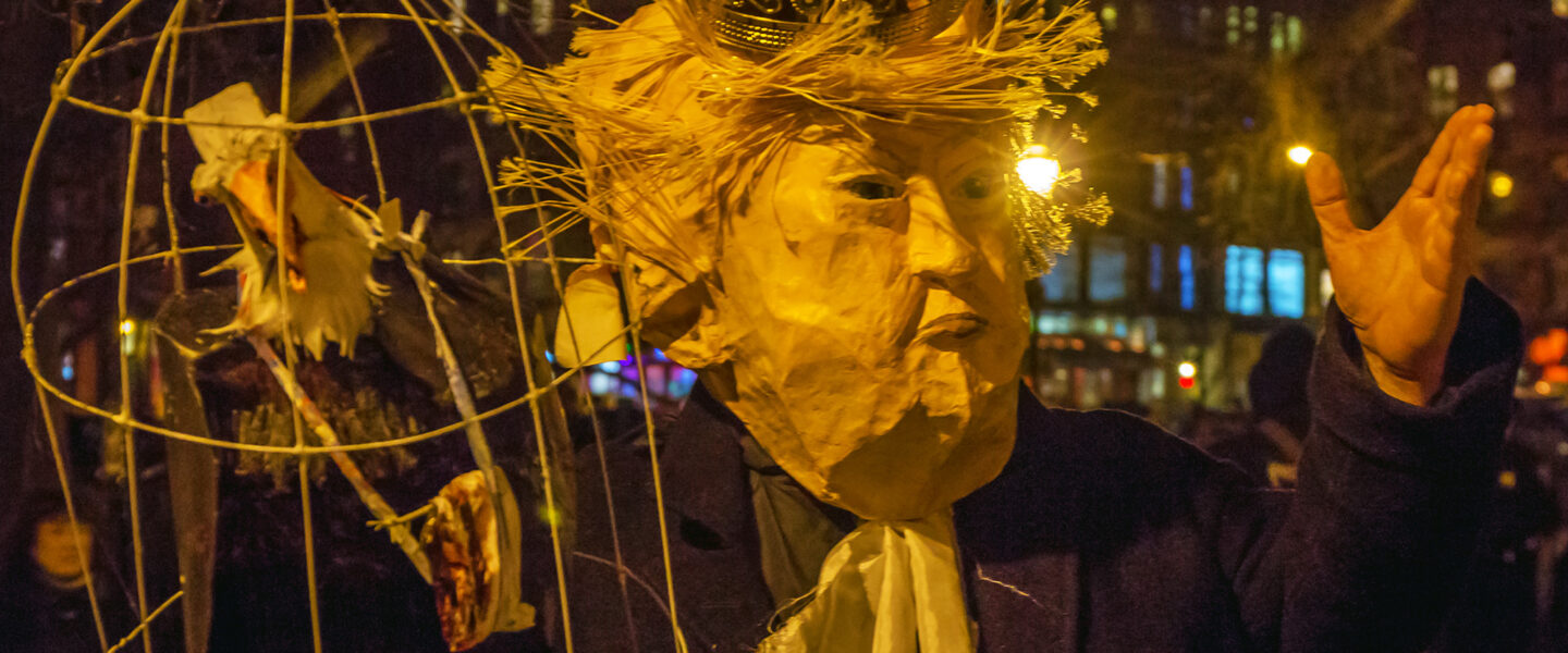 Trump, King of America, Tompkins Square Protest, New York, NY