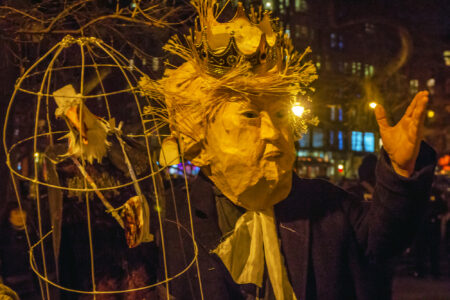 Trump, King of America, Tompkins Square Protest, New York, NY